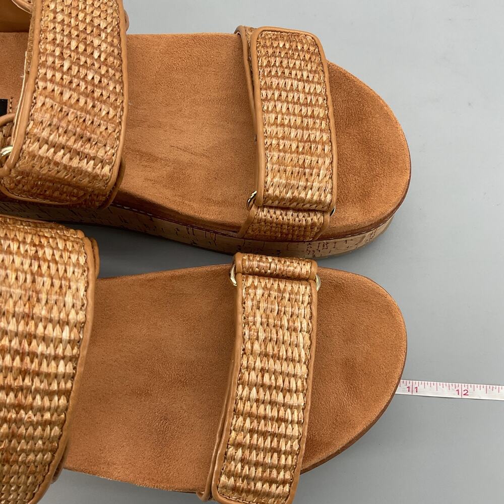 NEW Nine West Women’s Heavin Woven Platform Wedge Sandals Brown Size 9M - Picture 7 of 10